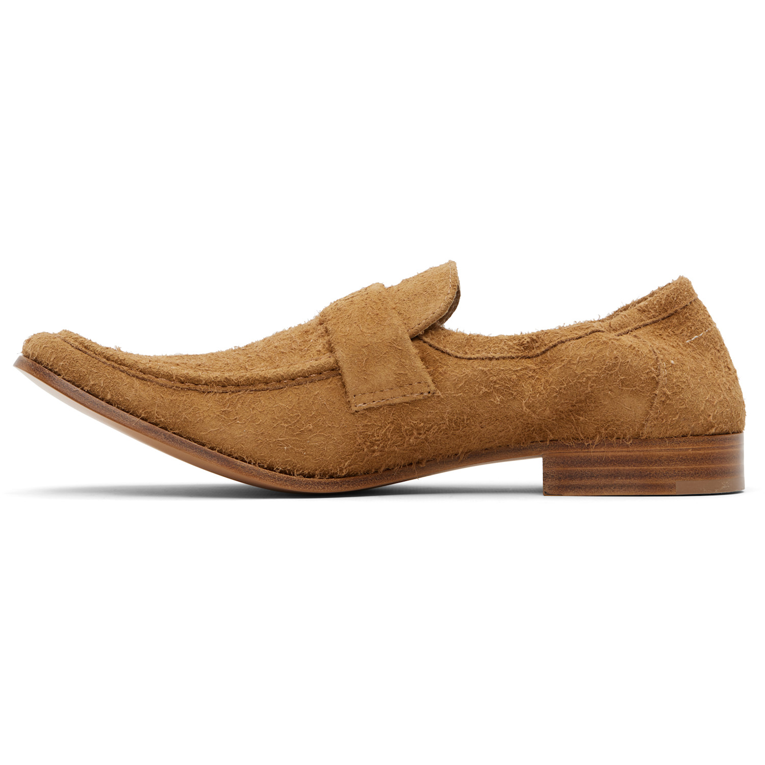  Mm6 Maison Margiela Tan Swing-toe Leather Loafers 