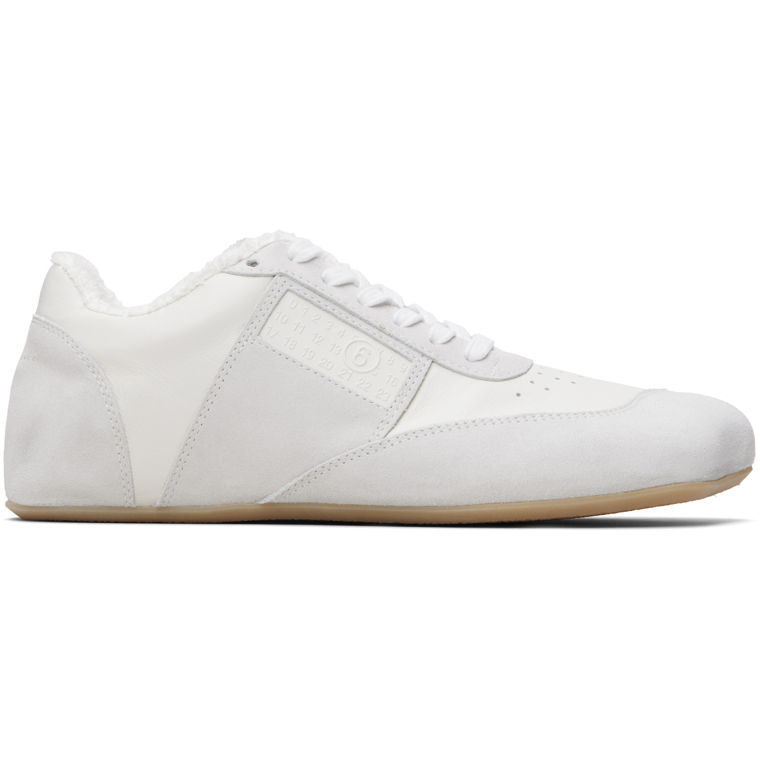MM6 Maison Margiela White & Gray Anatomic Sneakers