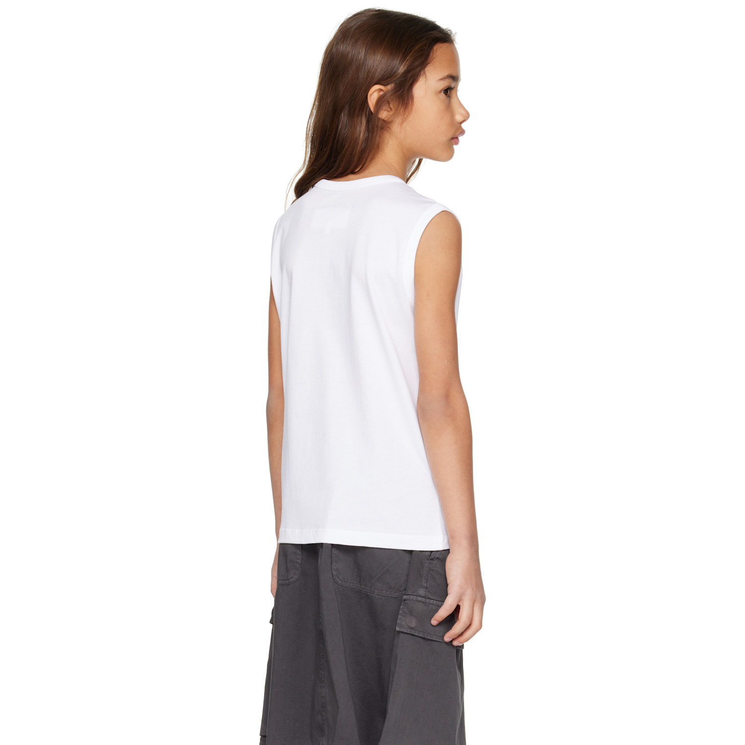  Mm6 Maison Margiela Kids White Printed-logo Tank Top 