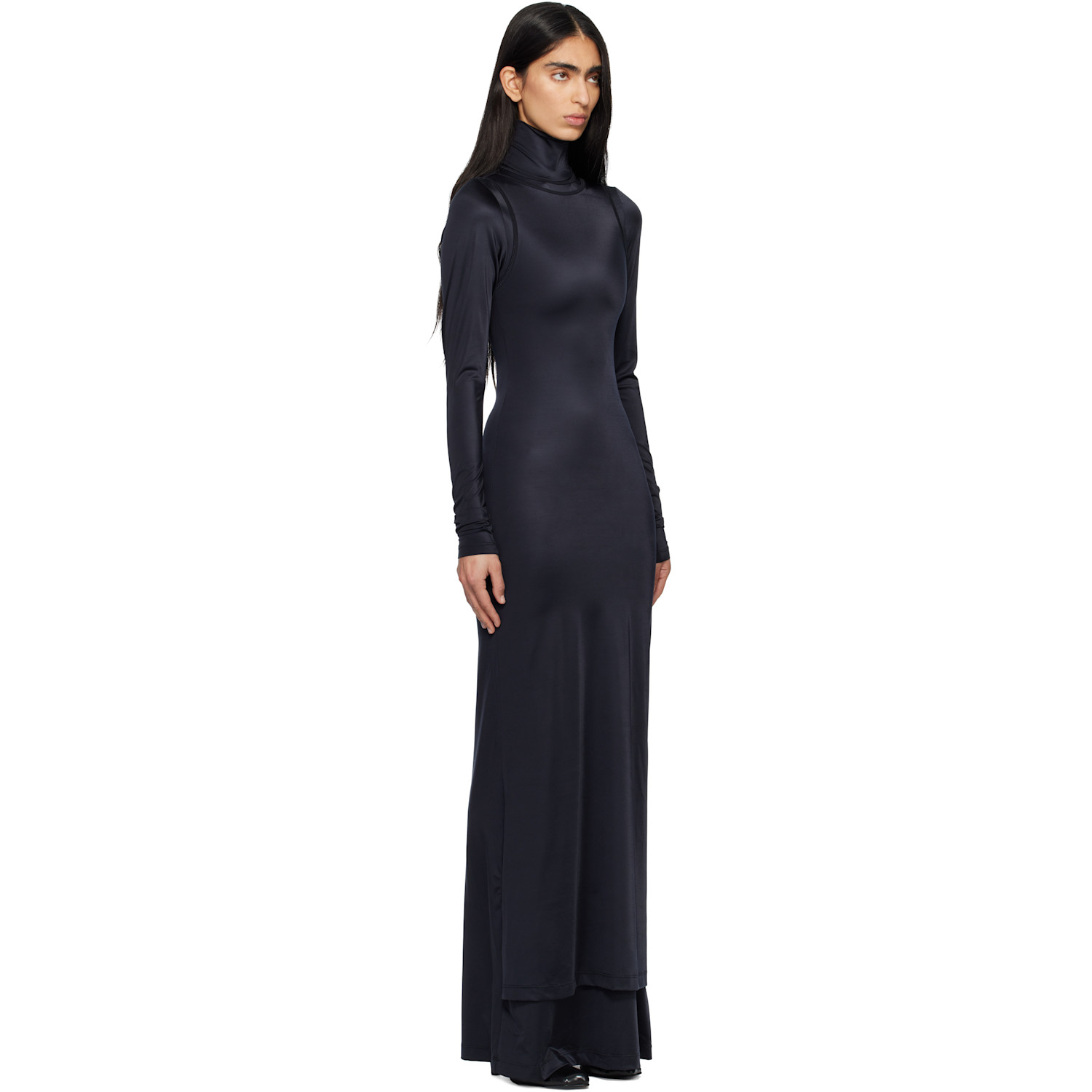  Marie Adam-leenaerdt Black All-in One Maxi Dress 