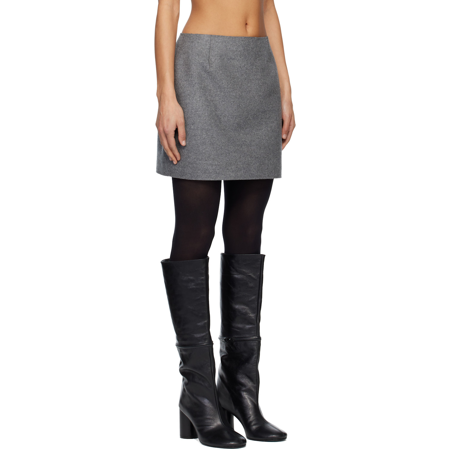  Marie Adam-leenaerdt Gray Base Miniskirt 
