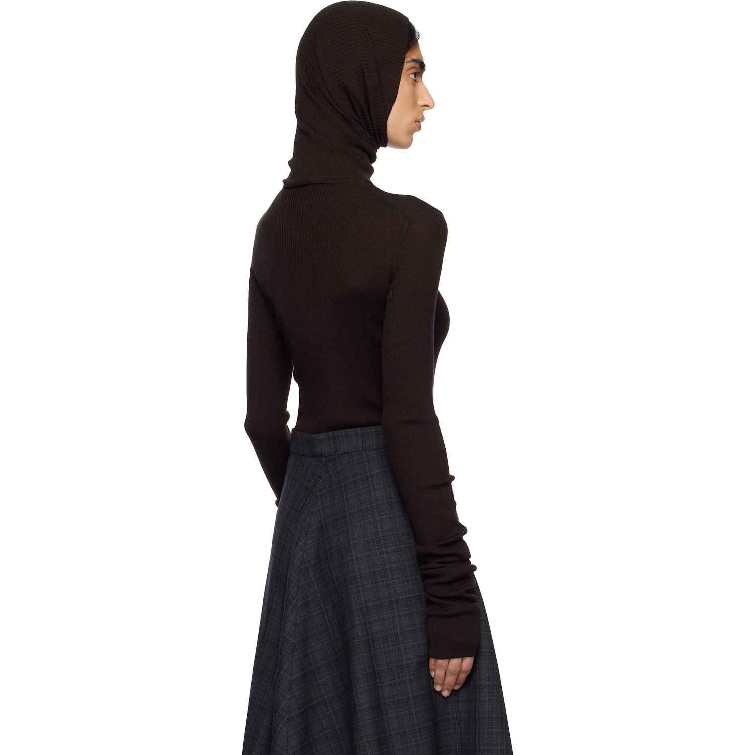  Marie Adam-leenaerdt Brown Balaclava Sweater 