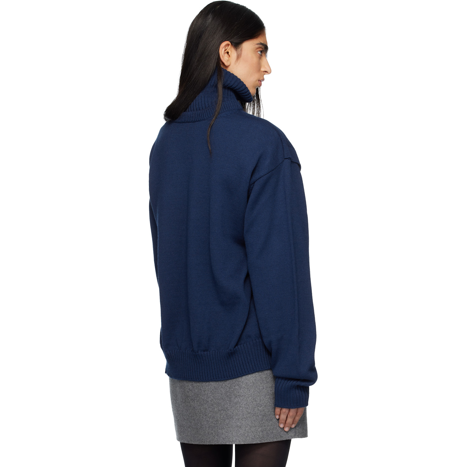  Marie Adam-leenaerdt Navy 4-in One Sweater 