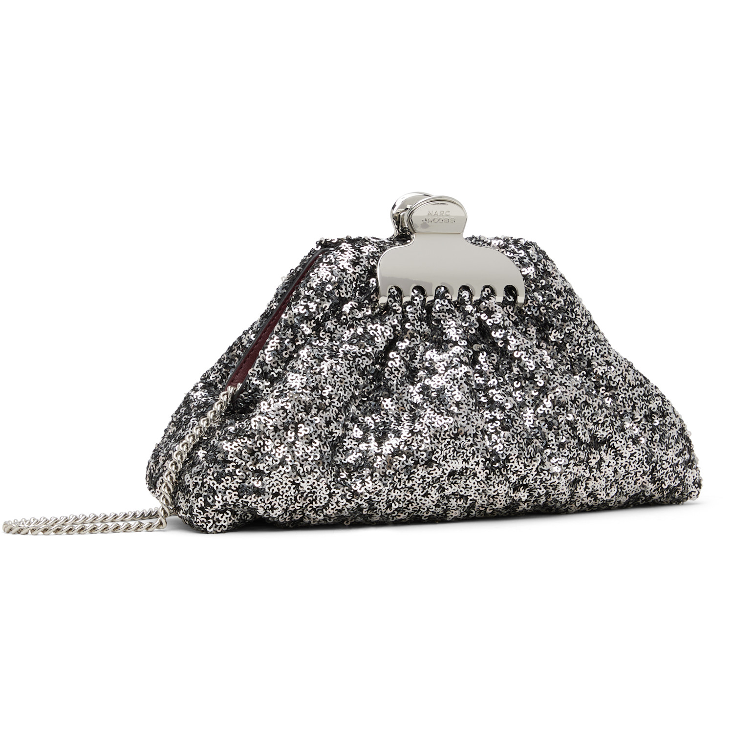  Marc Jacobs Silver 'the Sequin Glam Small' Clutch 