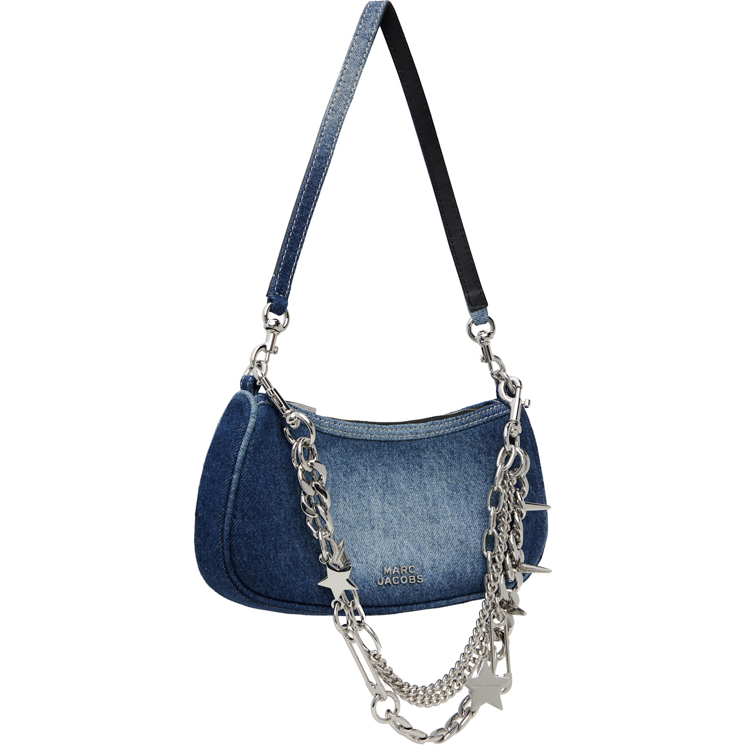  Marc Jacobs Blue 'the Faded Denim Charm Shoulder' Bag 