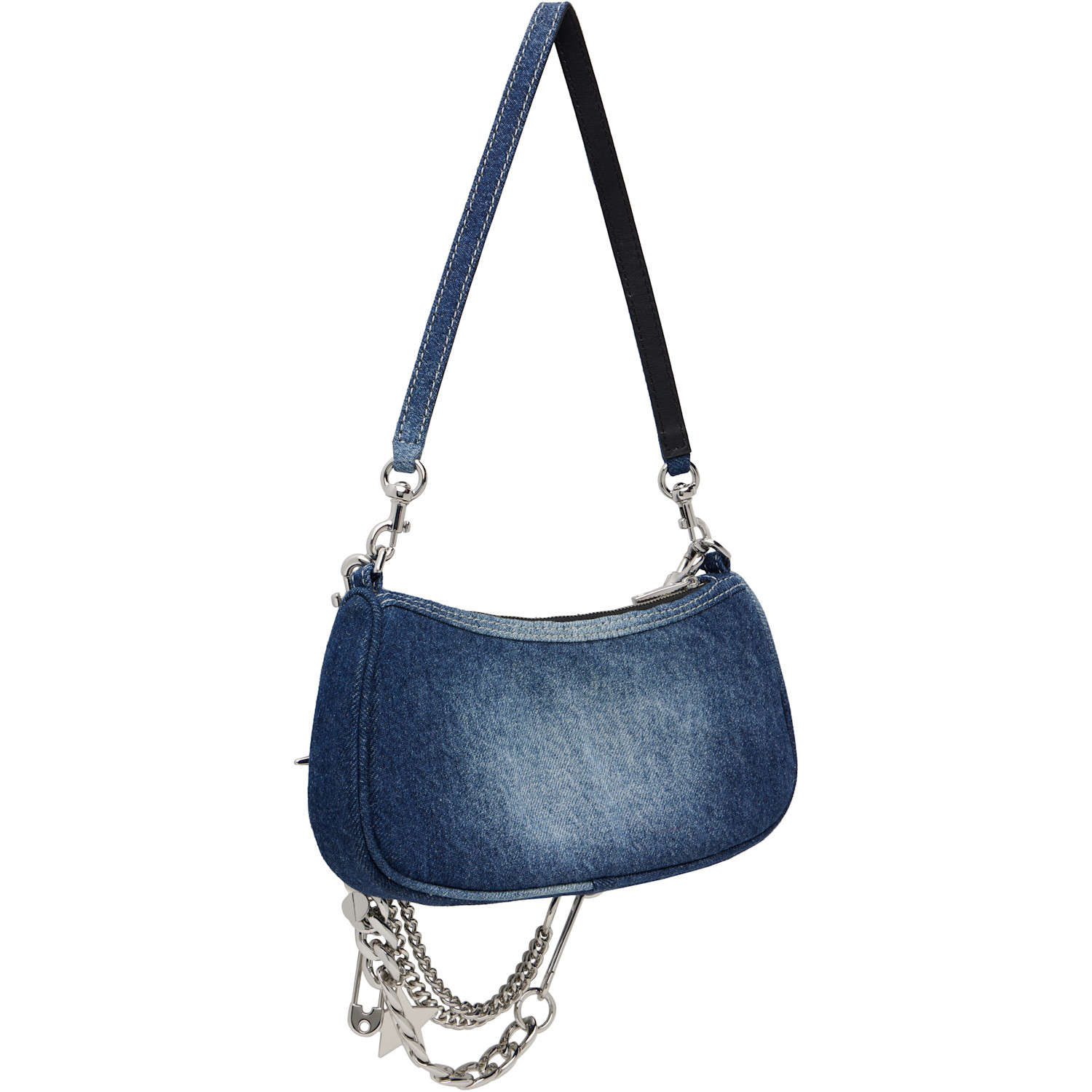  Marc Jacobs Blue 'the Faded Denim Charm Shoulder' Bag 