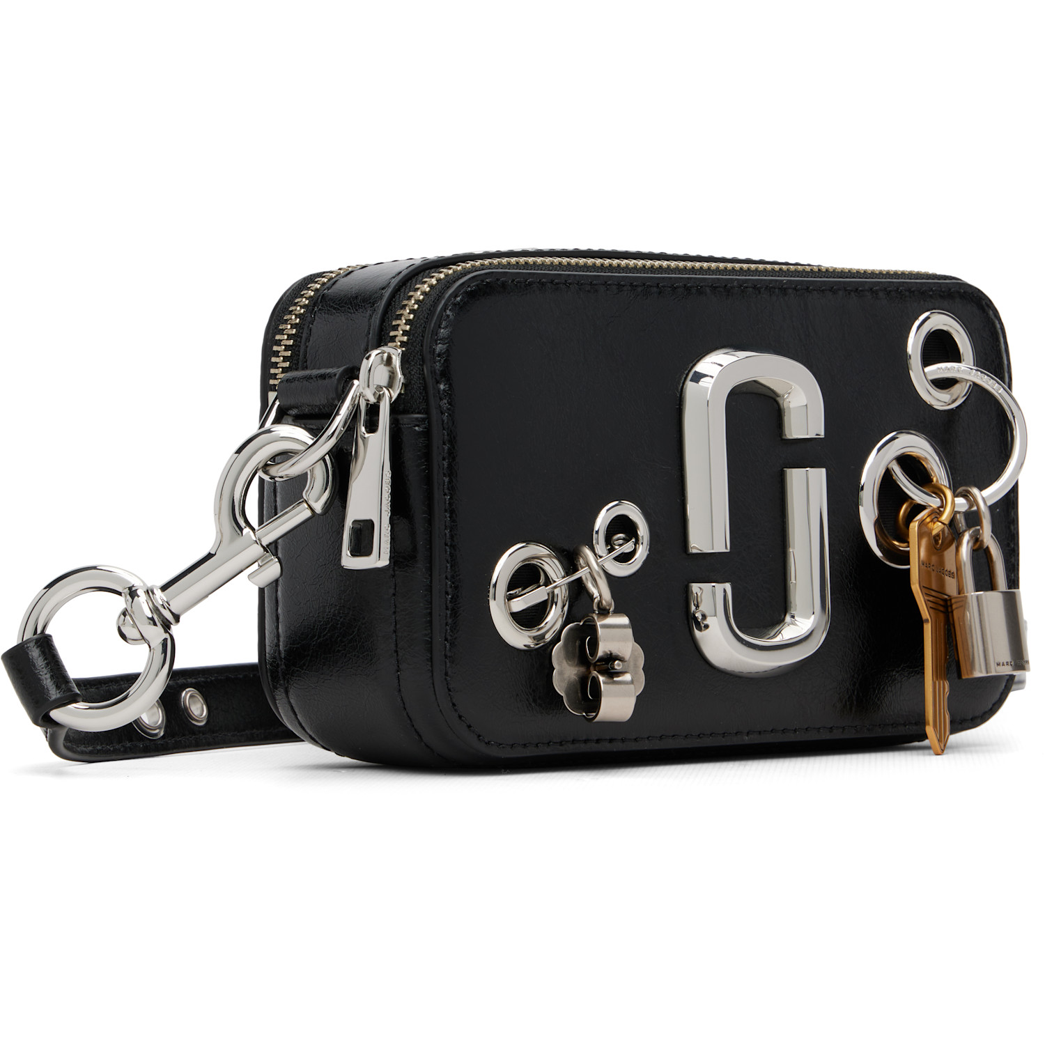  Marc Jacobs Black 'the Grommet Charm Snapshot' Bag 
