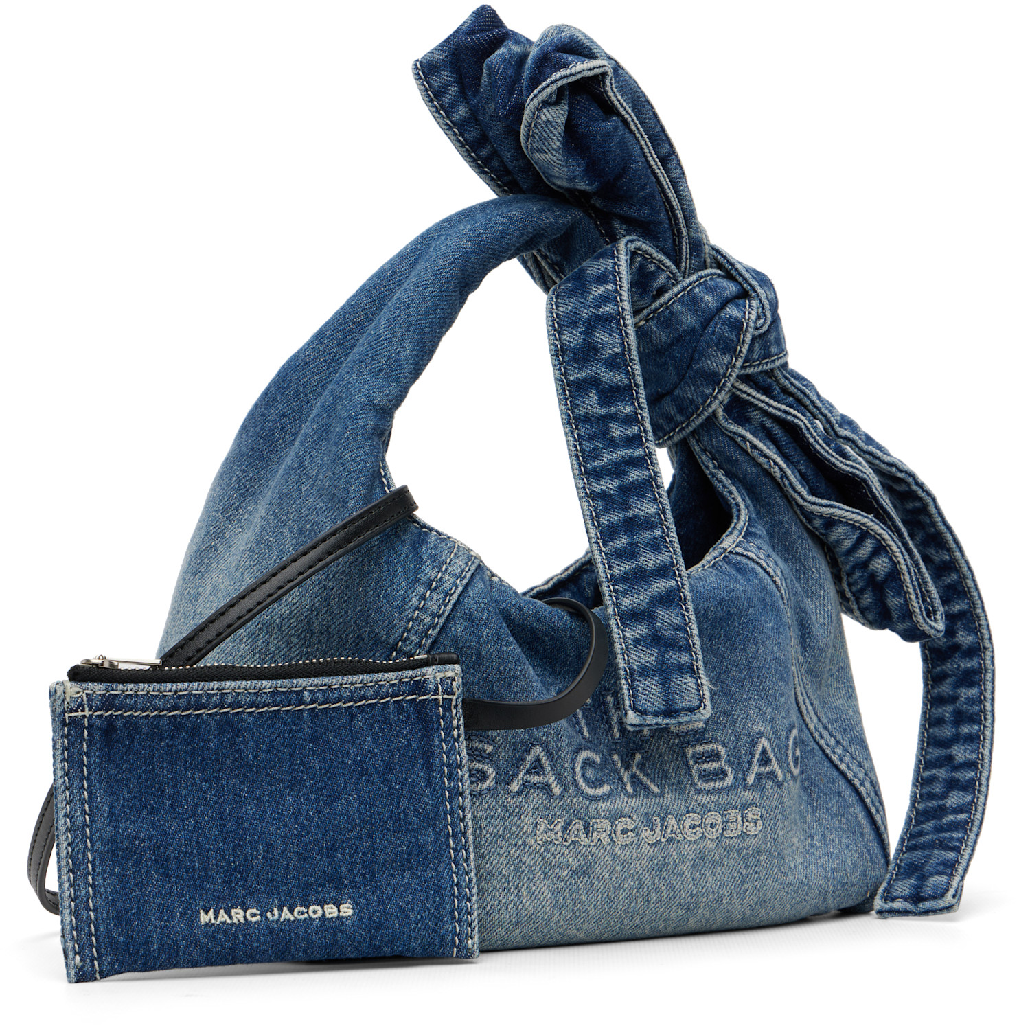  Marc Jacobs Blue 'the Bow Denim Mini Sack' Bag 