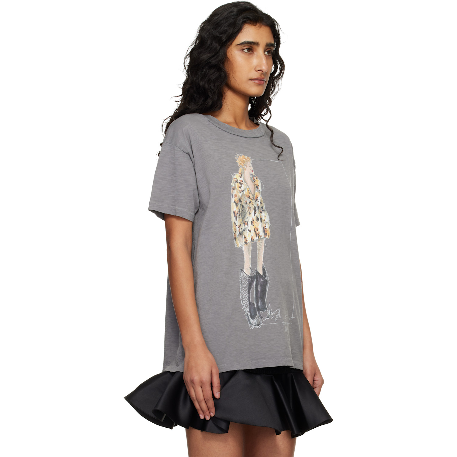  Marc Jacobs Gray 'look 22' Oversized T-shirt 