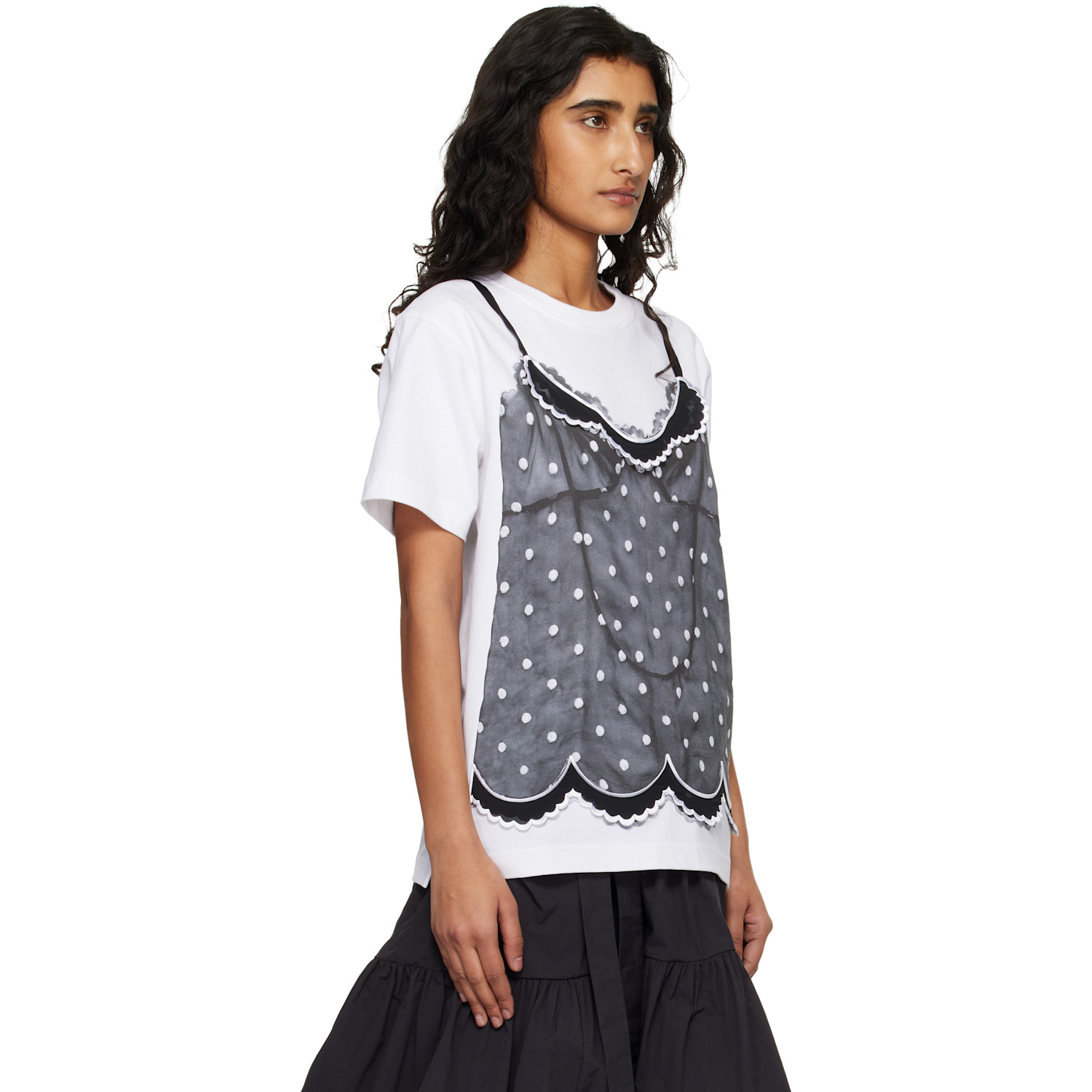  Marc Jacobs White Trompe L'oeil Cami T-shirt 