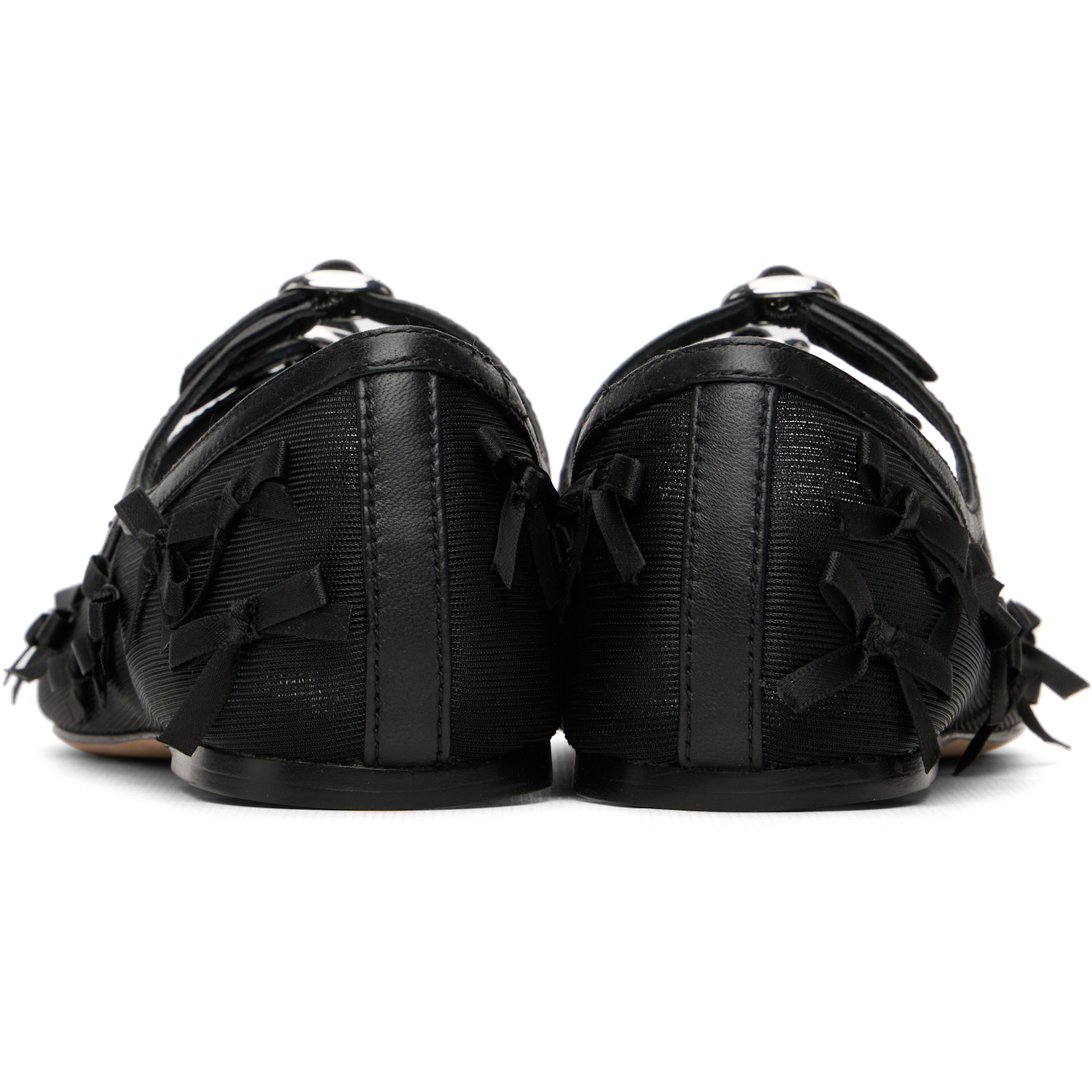  Marc Jacobs Black 'the Bow Mesh Kiki' Ballerina Flats 