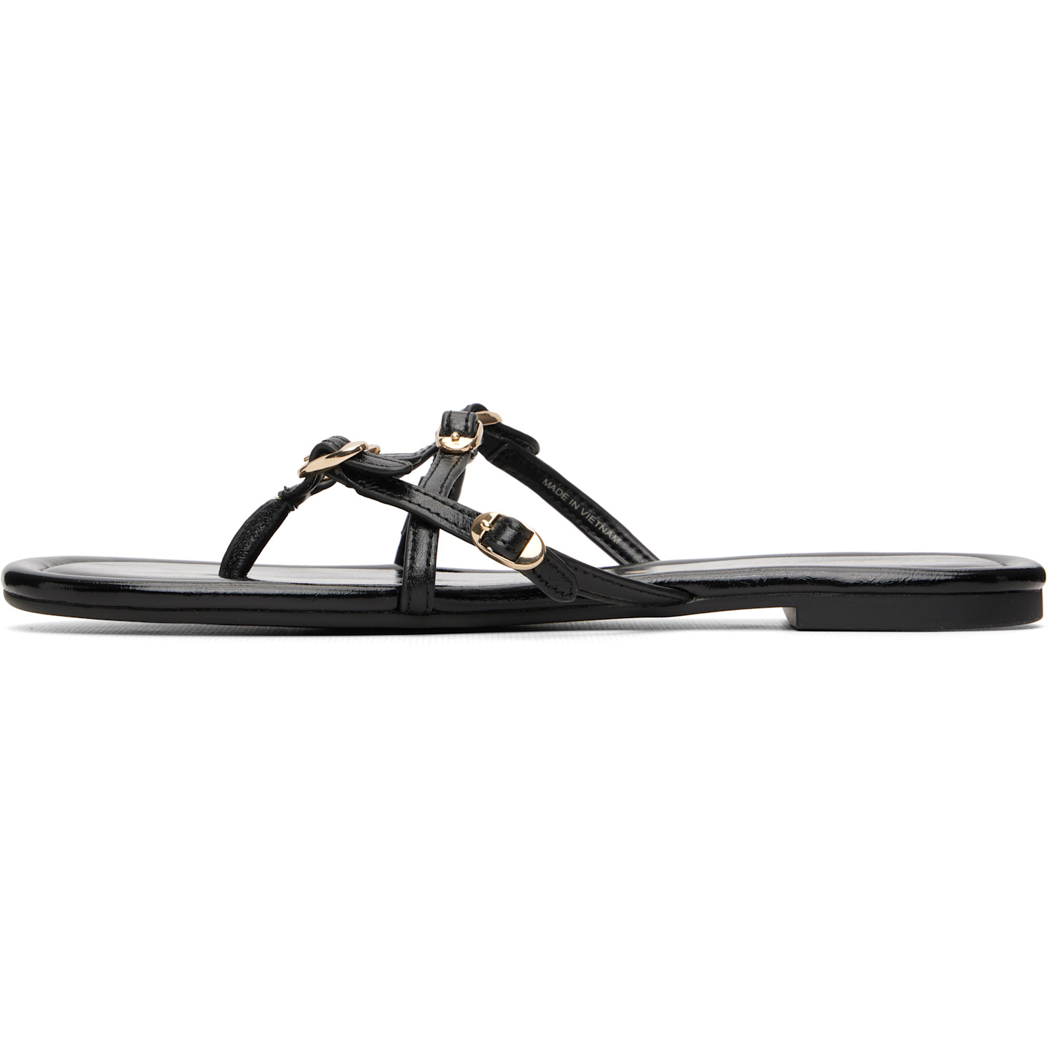  Marc Jacobs Black 'the Leather Kiki' Sandals 