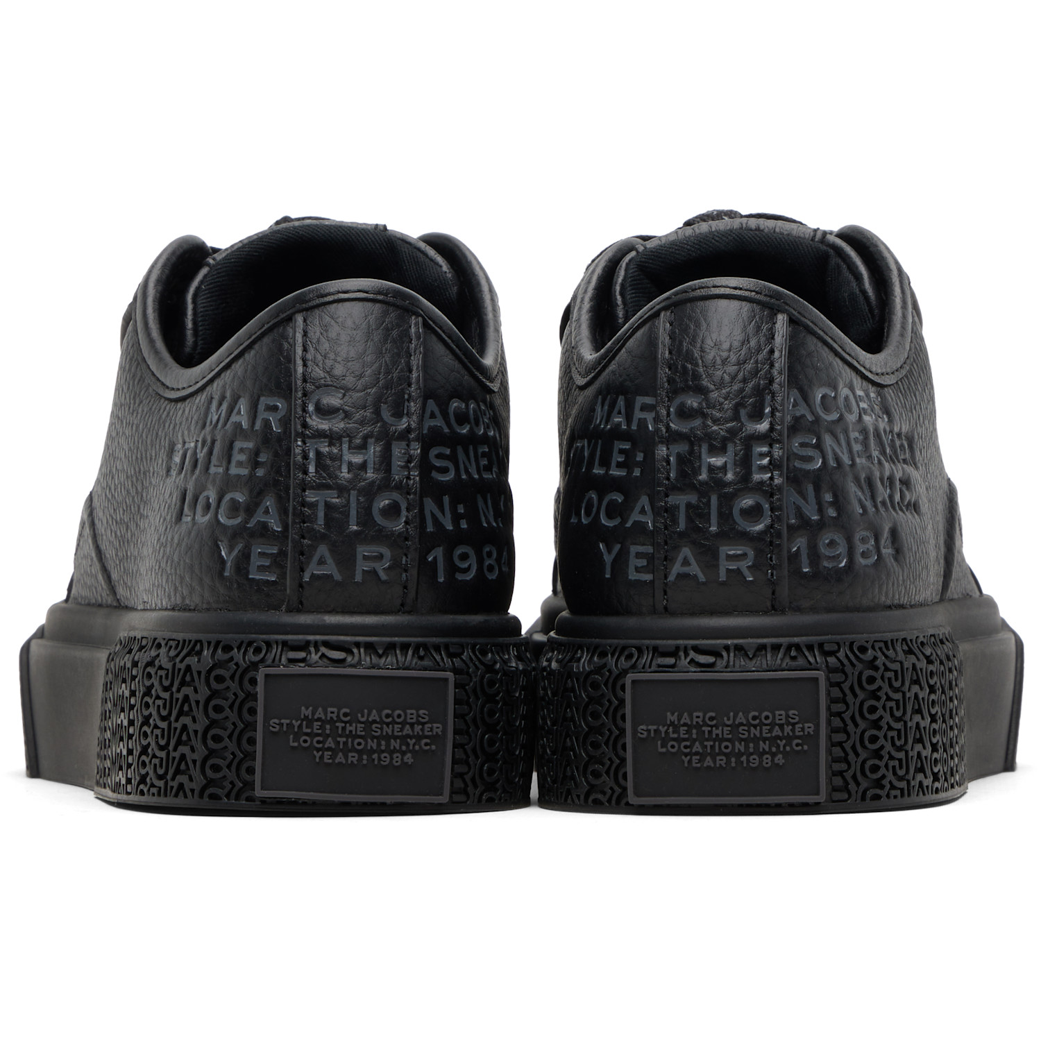  Marc Jacobs Black 'the Leather' Sneakers 