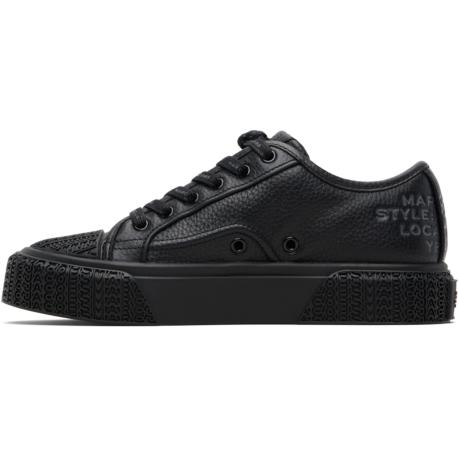  Marc Jacobs Black 'the Leather' Sneakers 