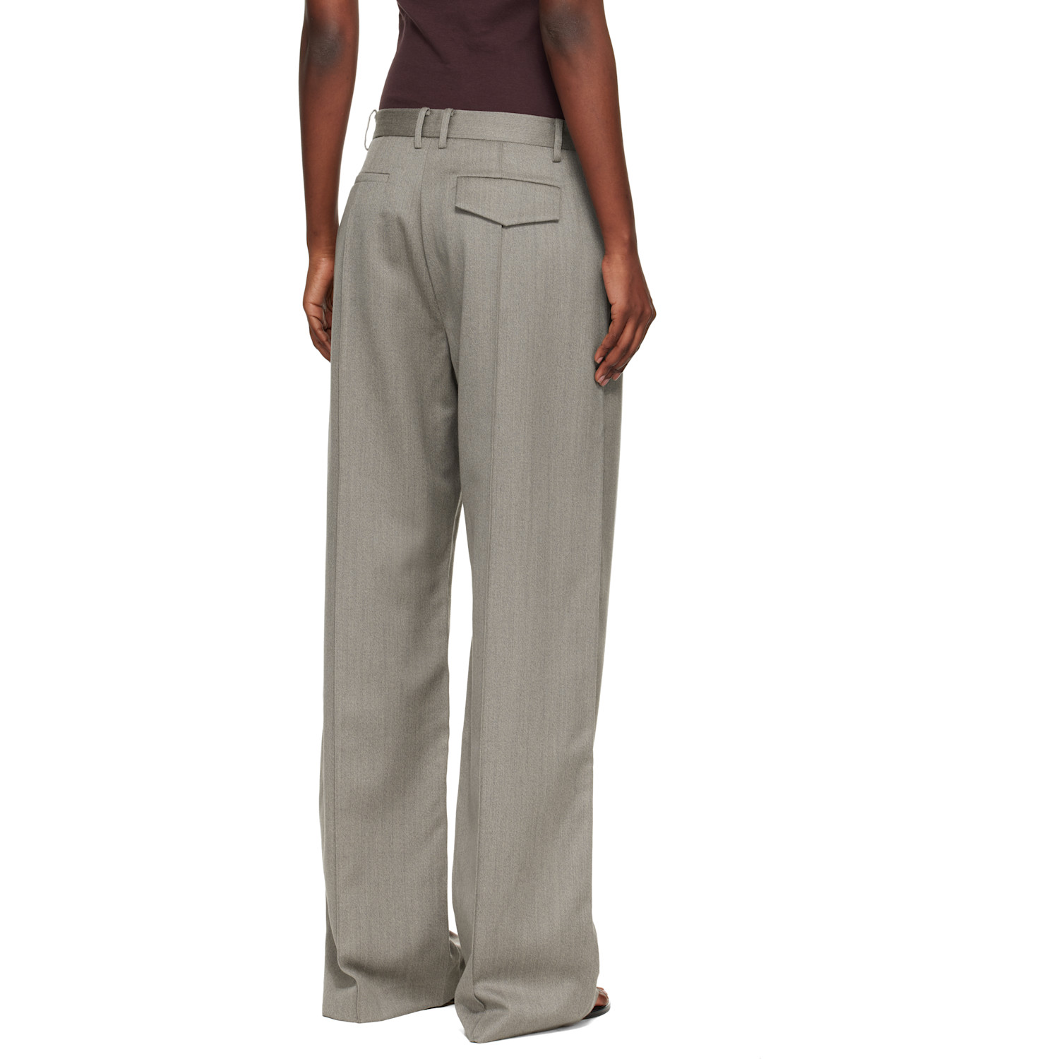  St. Agni Gray Oupa Pintuck Trousers 