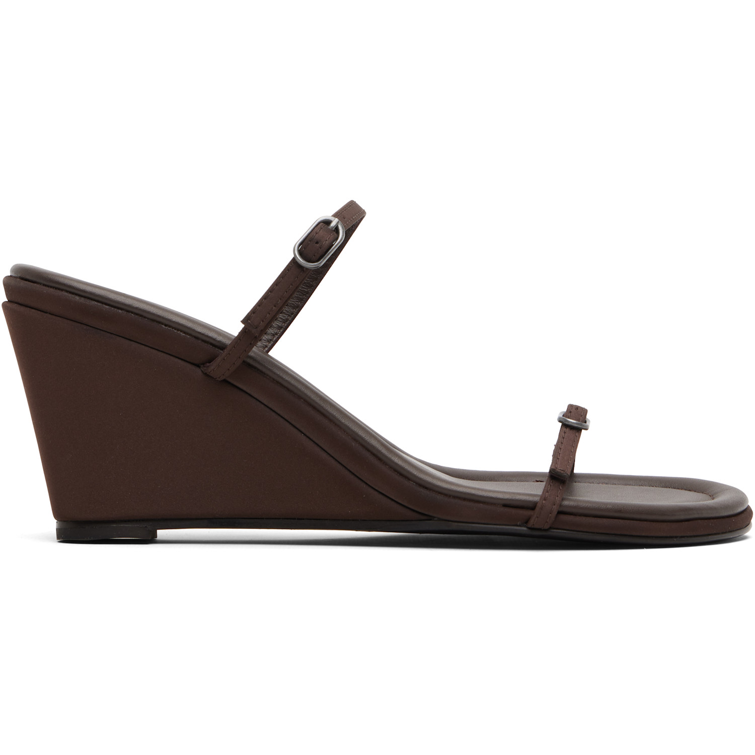 St. Agni Brown Petit Belt Detail Wedge Heeled Sandals