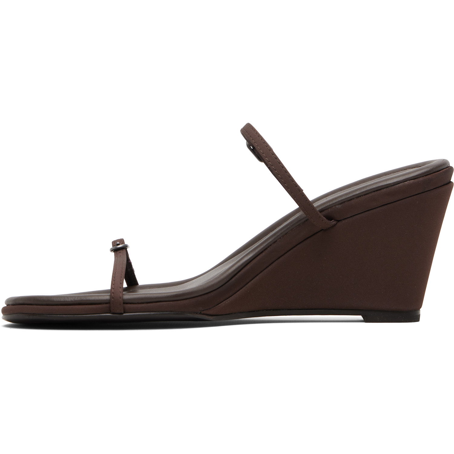  St. Agni Brown Petit Belt Detail Wedge Heeled Sandals 