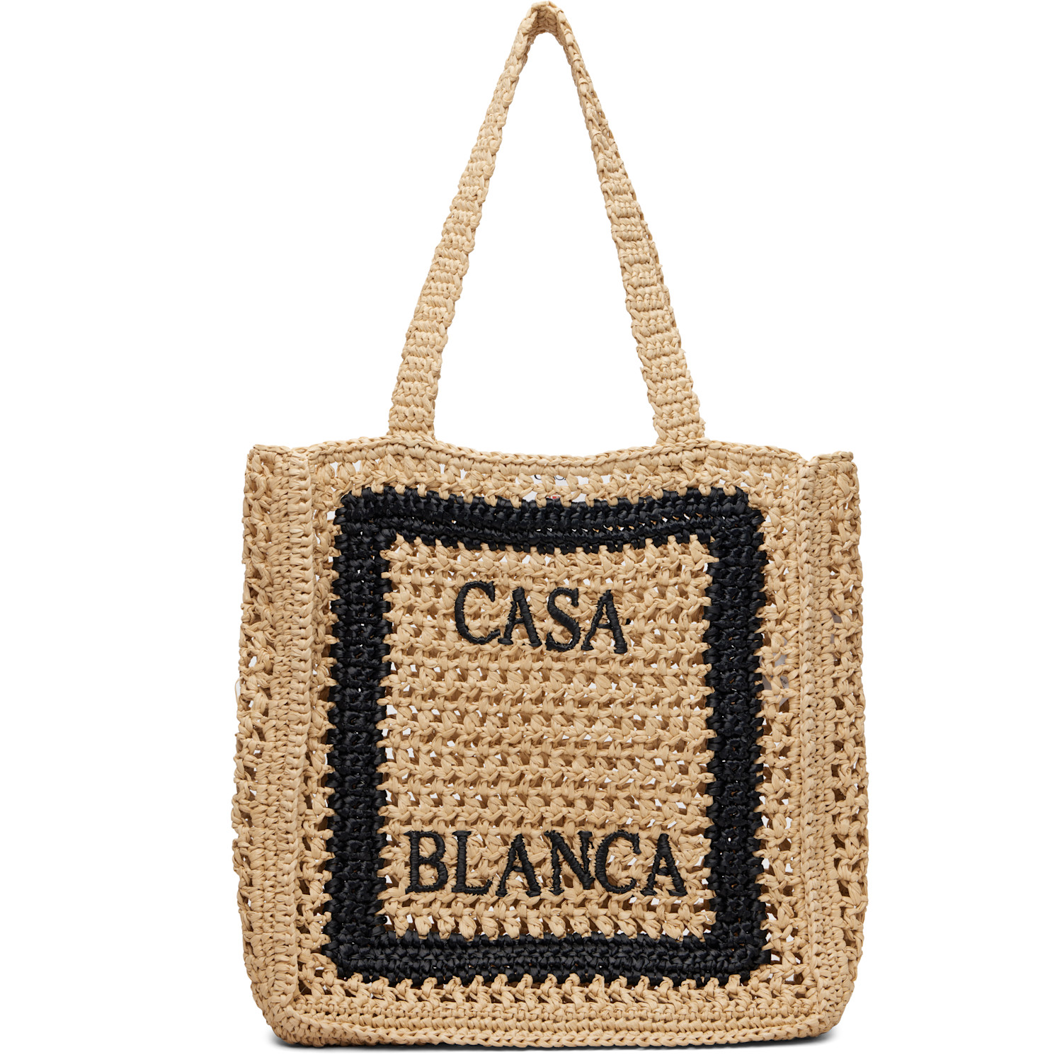 Casablanca Beige Raffia Tote