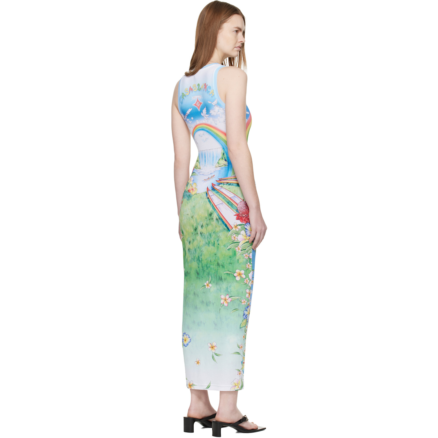  Casablanca Multicolor Graphic Maxi Dress 