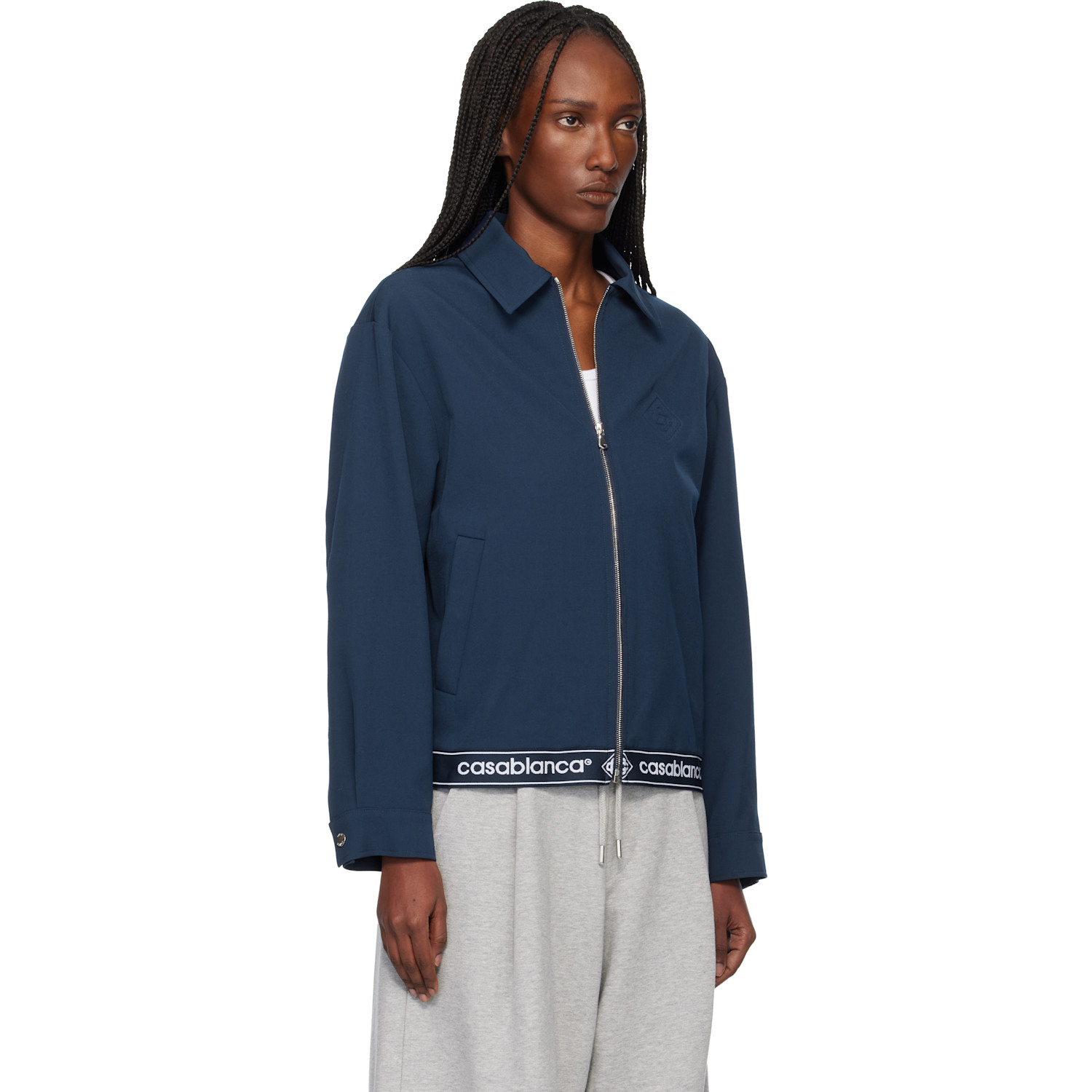  Casablanca Navy Wool Suit Jacket 