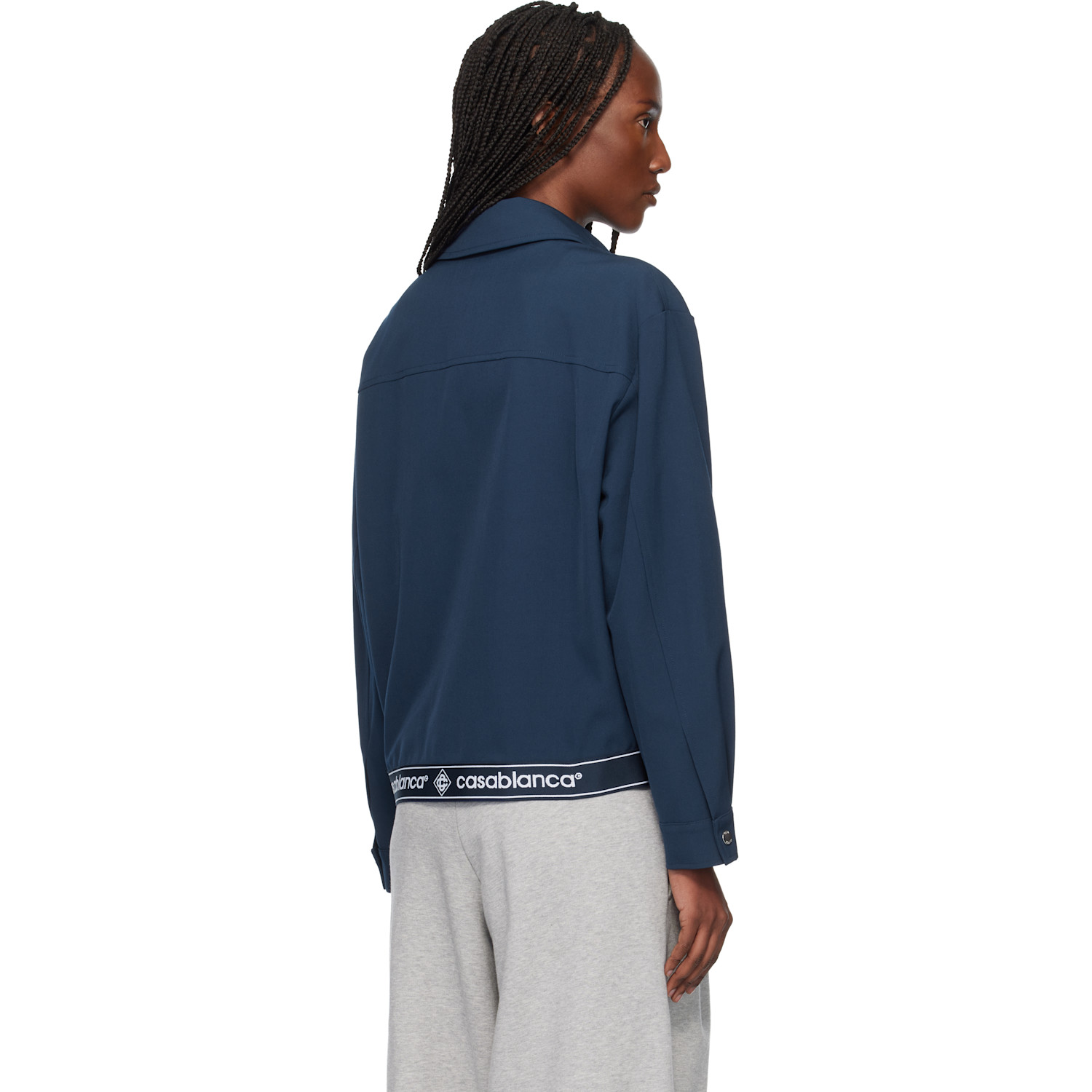  Casablanca Navy Wool Suit Jacket 