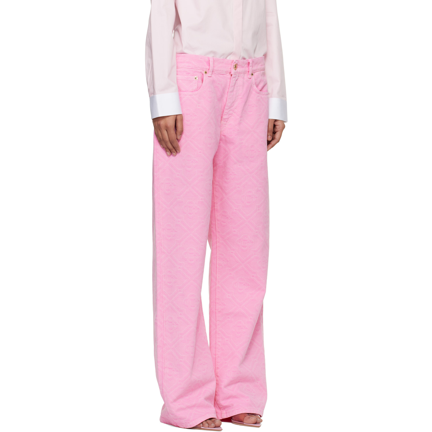  Casablanca Pink Monogram Jeans 