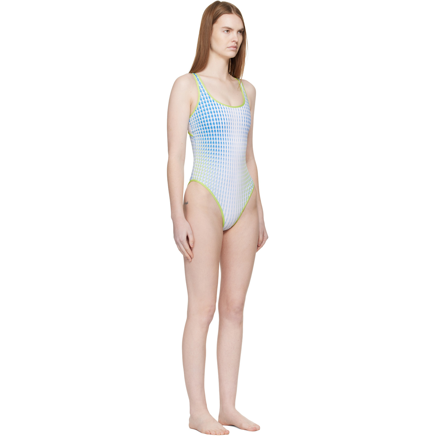  Casablanca White Gradient Printed Swimsuit 