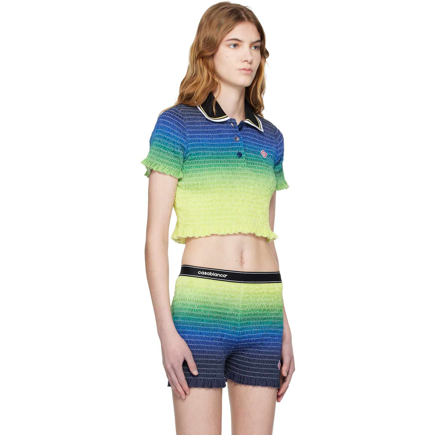 Casablanca Multicolor Gradient Short Sleeve Polo 