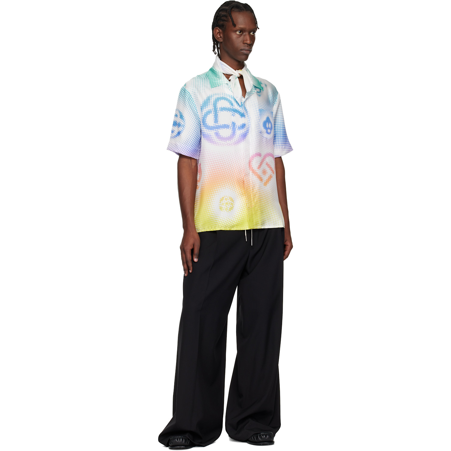  Casablanca Multicolor Medium Silk Scarf 
