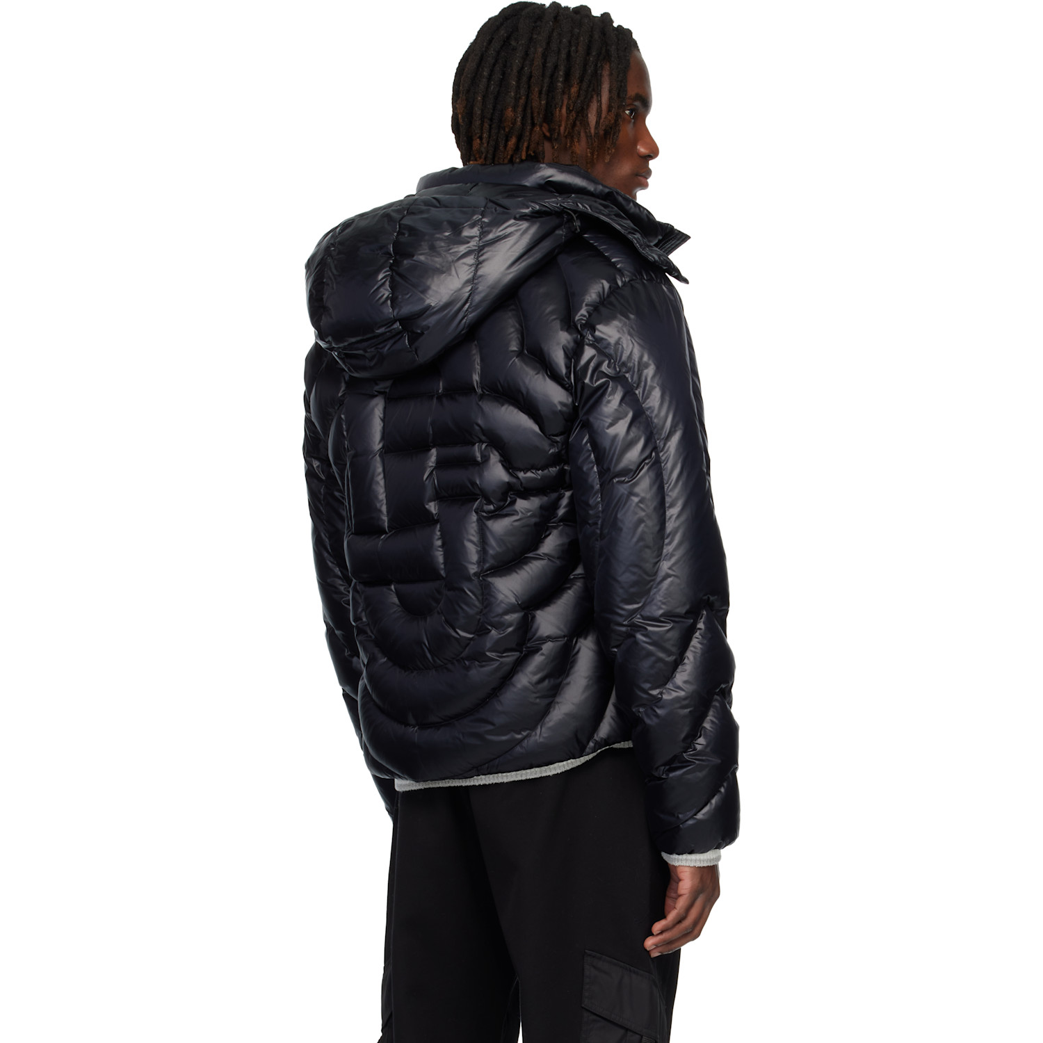  Casablanca Black Quilted Down Jacket 