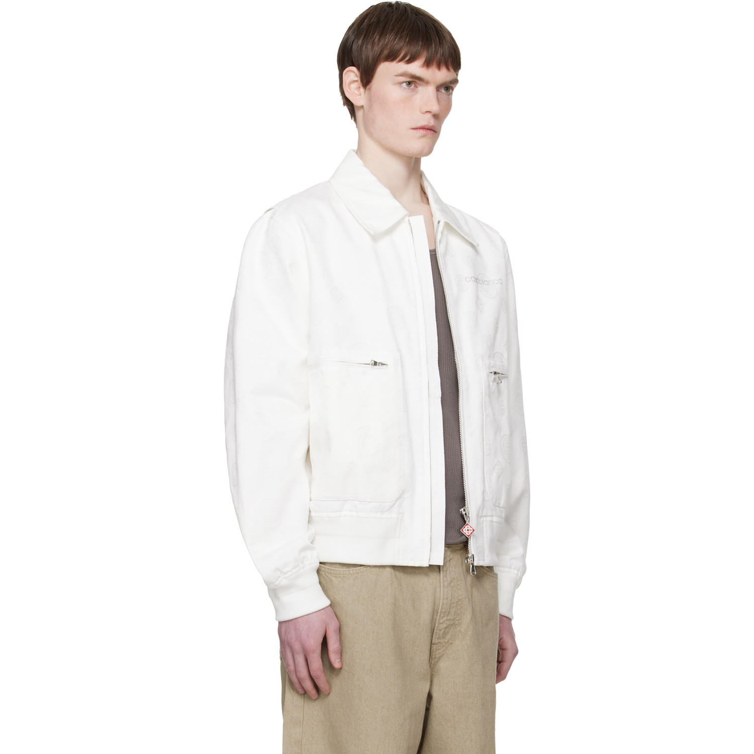  Casablanca White Monogram Jacket 