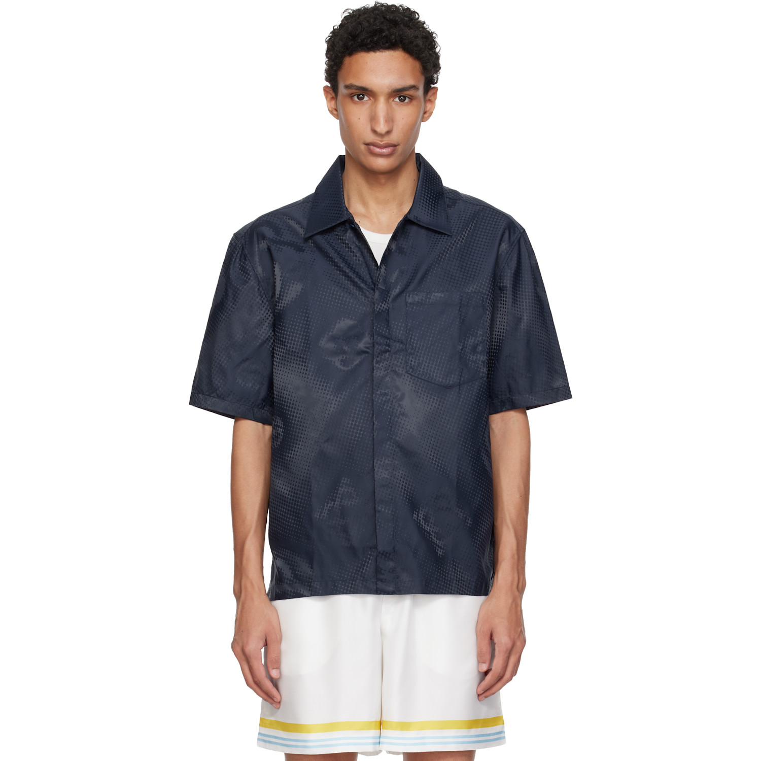 Casablanca Navy Monogram SS Shirt
