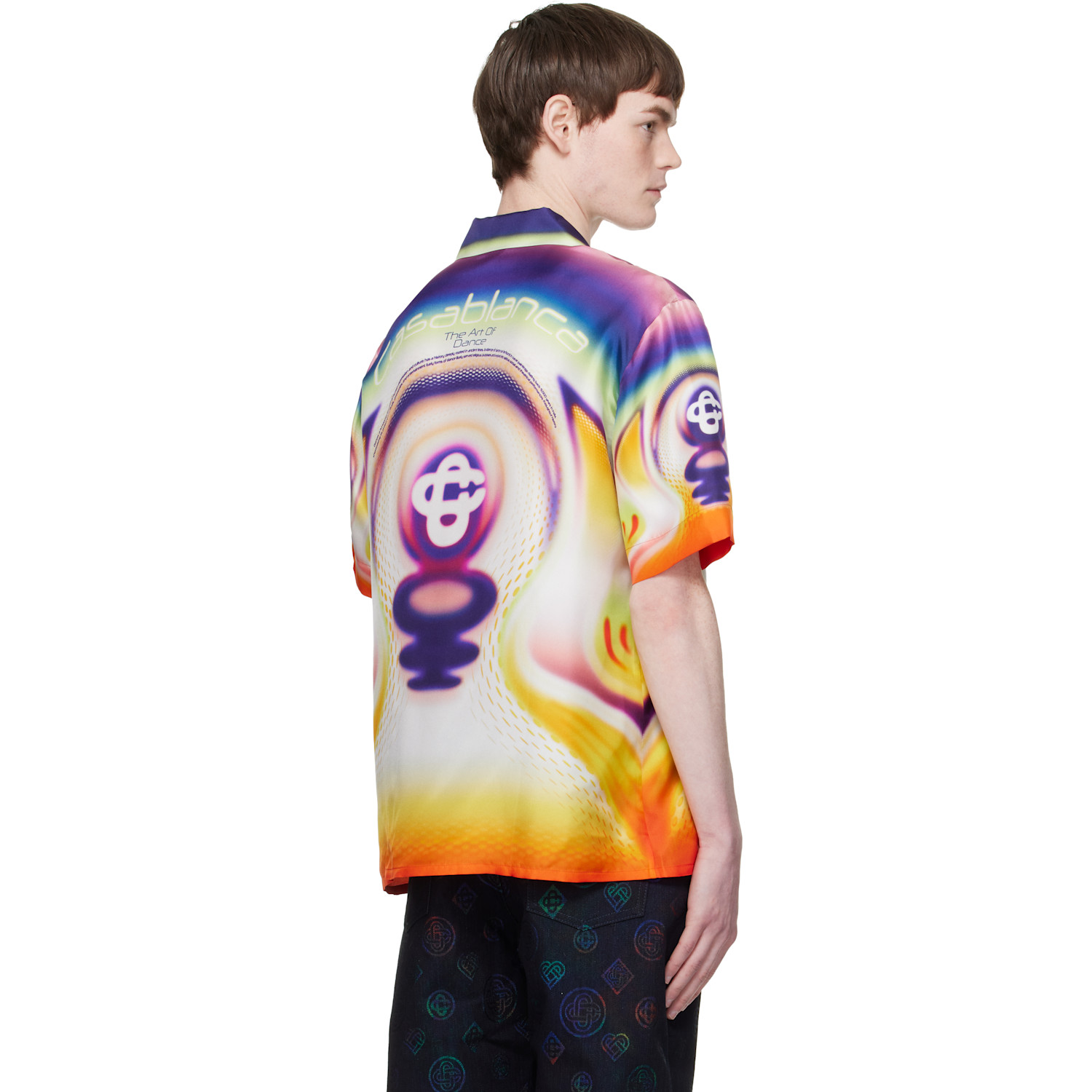  Casablanca Multicolor Open Collar Short Sleeve Shirt 