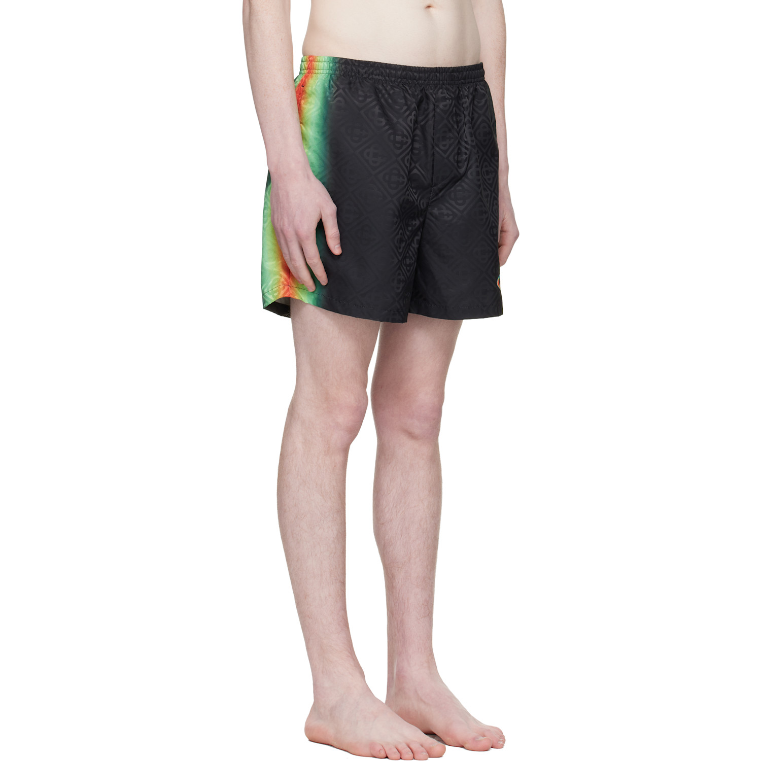  Casablanca Black Monogram Swim Shorts 