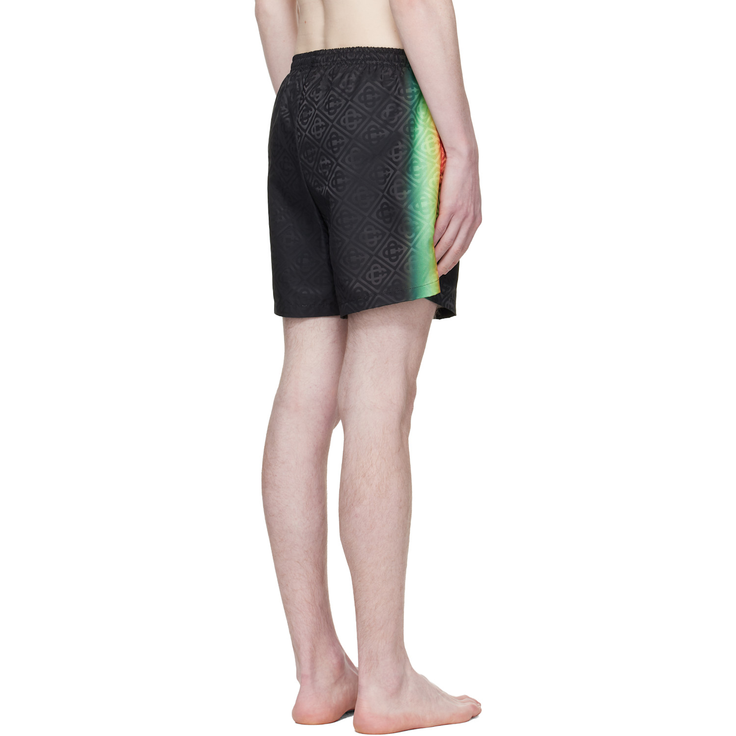  Casablanca Black Monogram Swim Shorts 