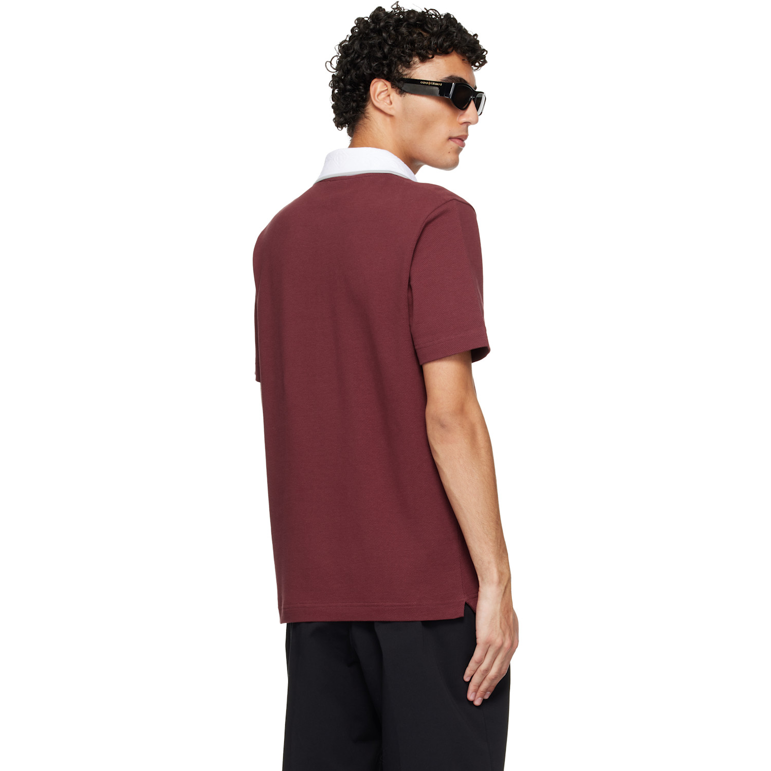  Casablanca Red Embossed Laurel Polo 
