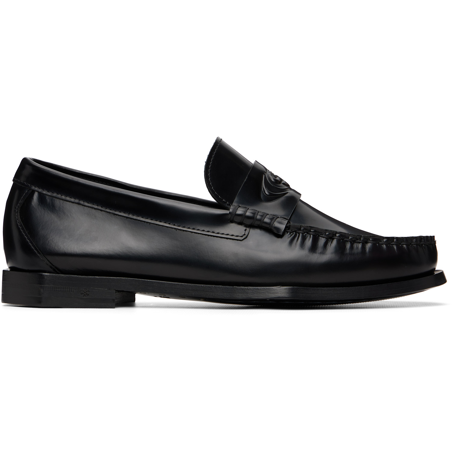 Casablanca Black Leather Loafers