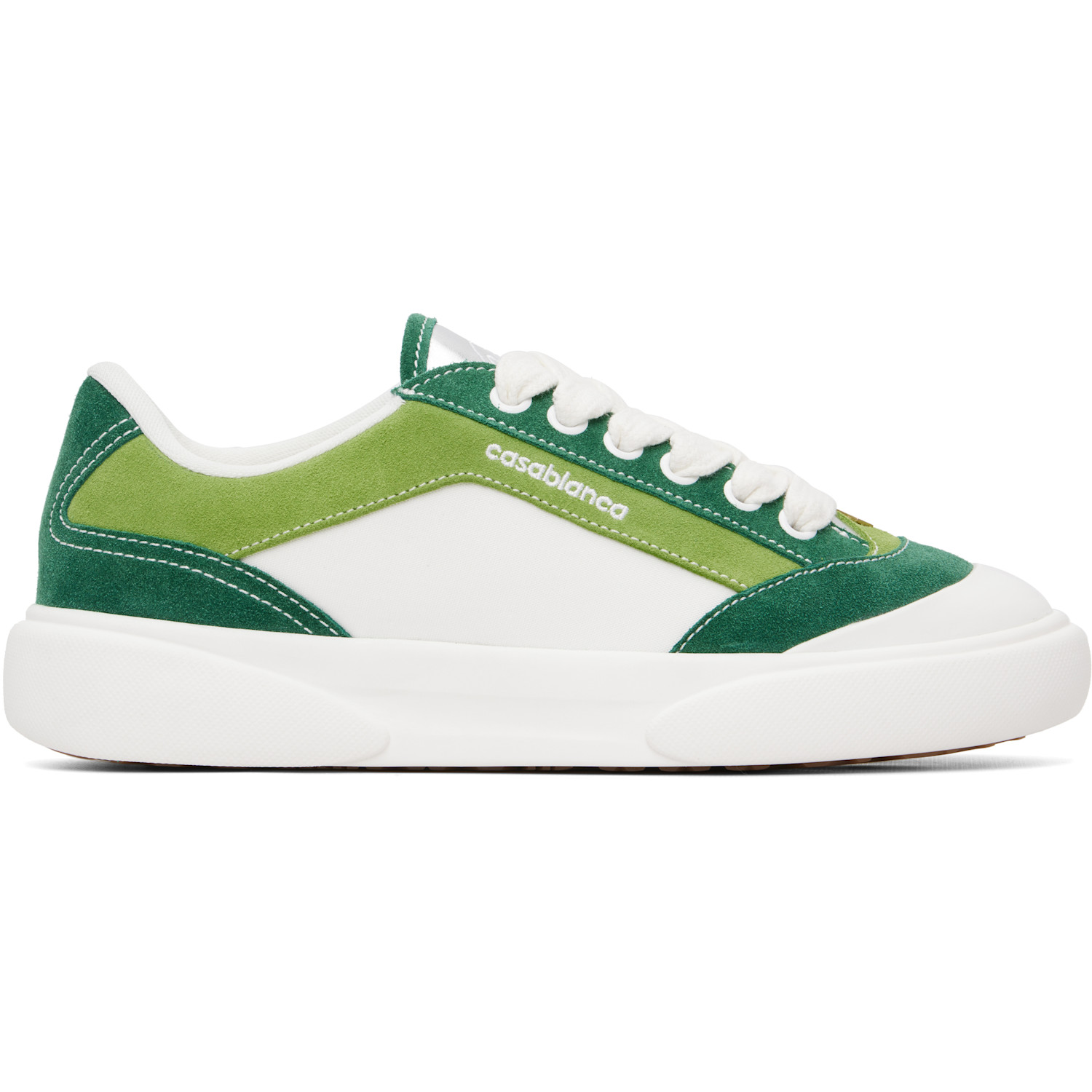 Casablanca White & Green 'Del Mar' Sneakers