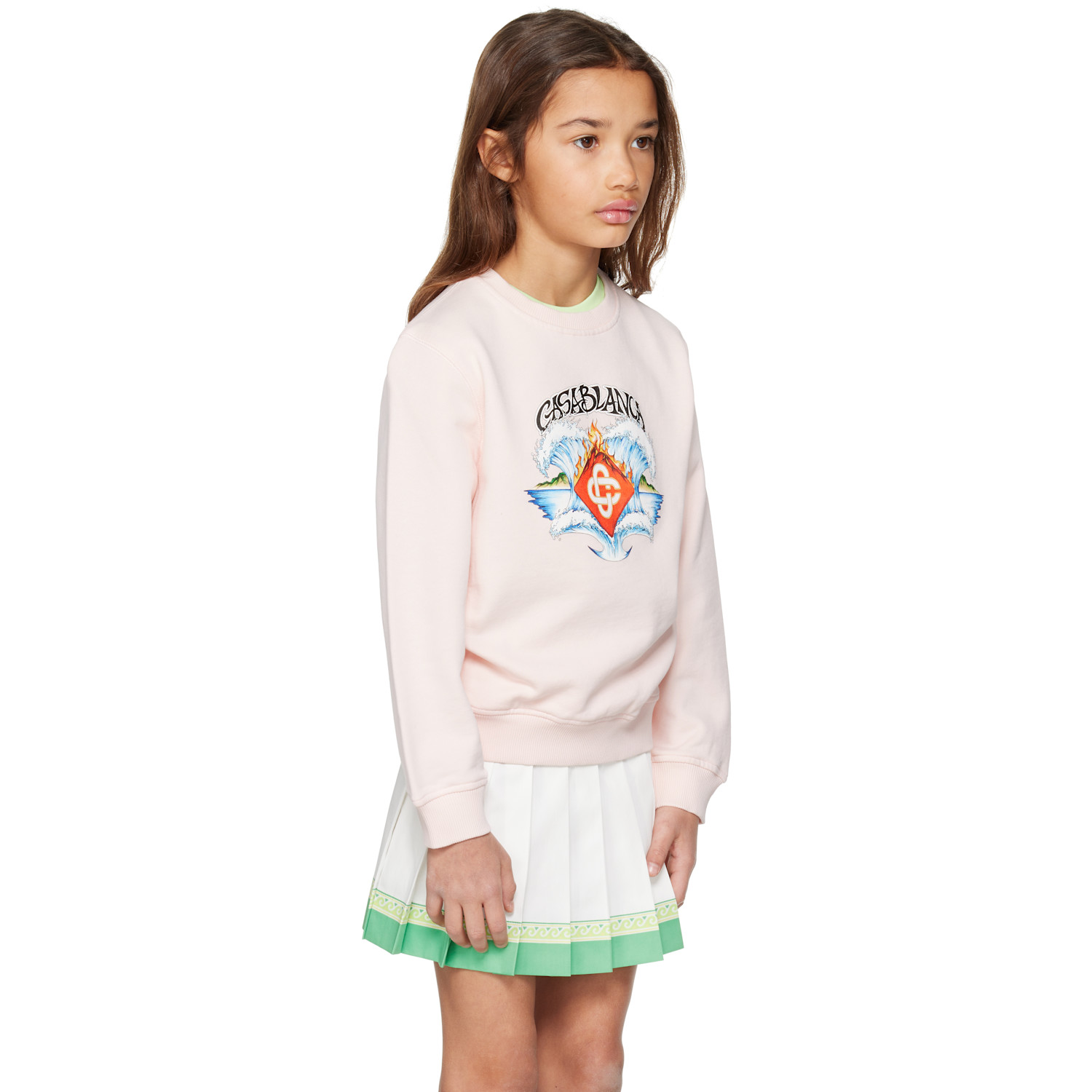  Casablanca Kids Pink Waves Sweatshirt 