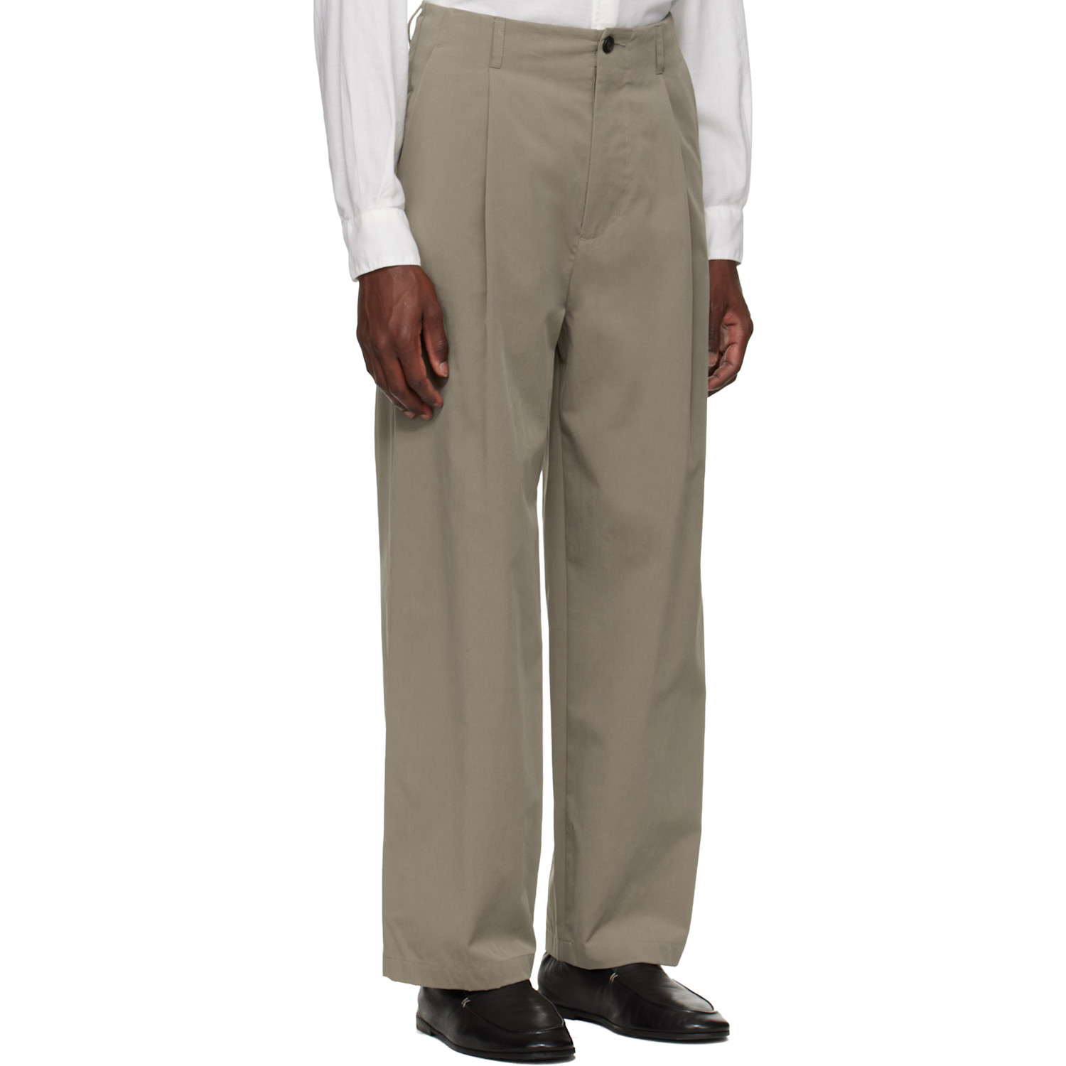  Yoke Beige 1-pleat Trousers 