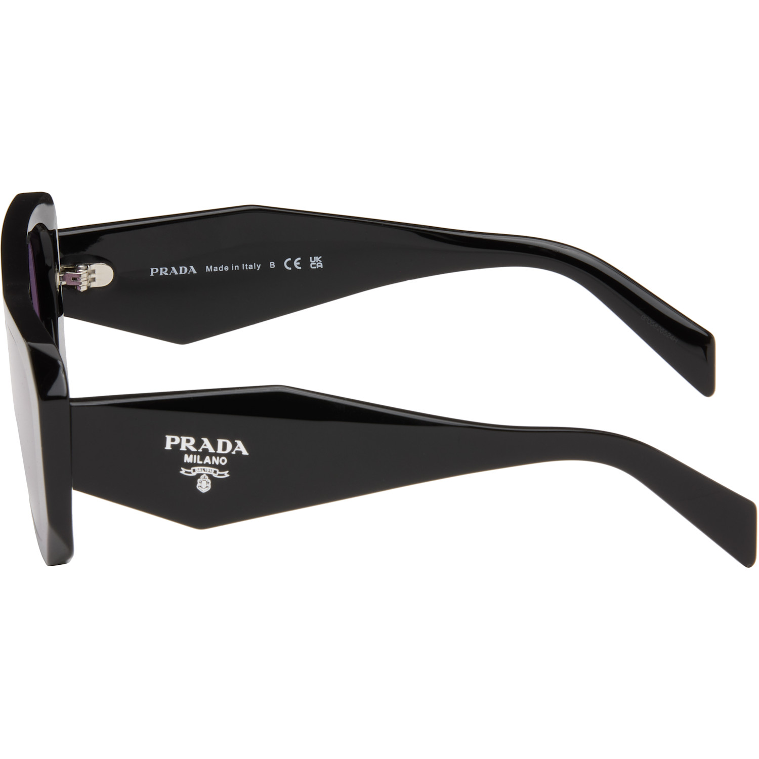  Prada Eyewear Black Large Square Symbole Sunglasses 