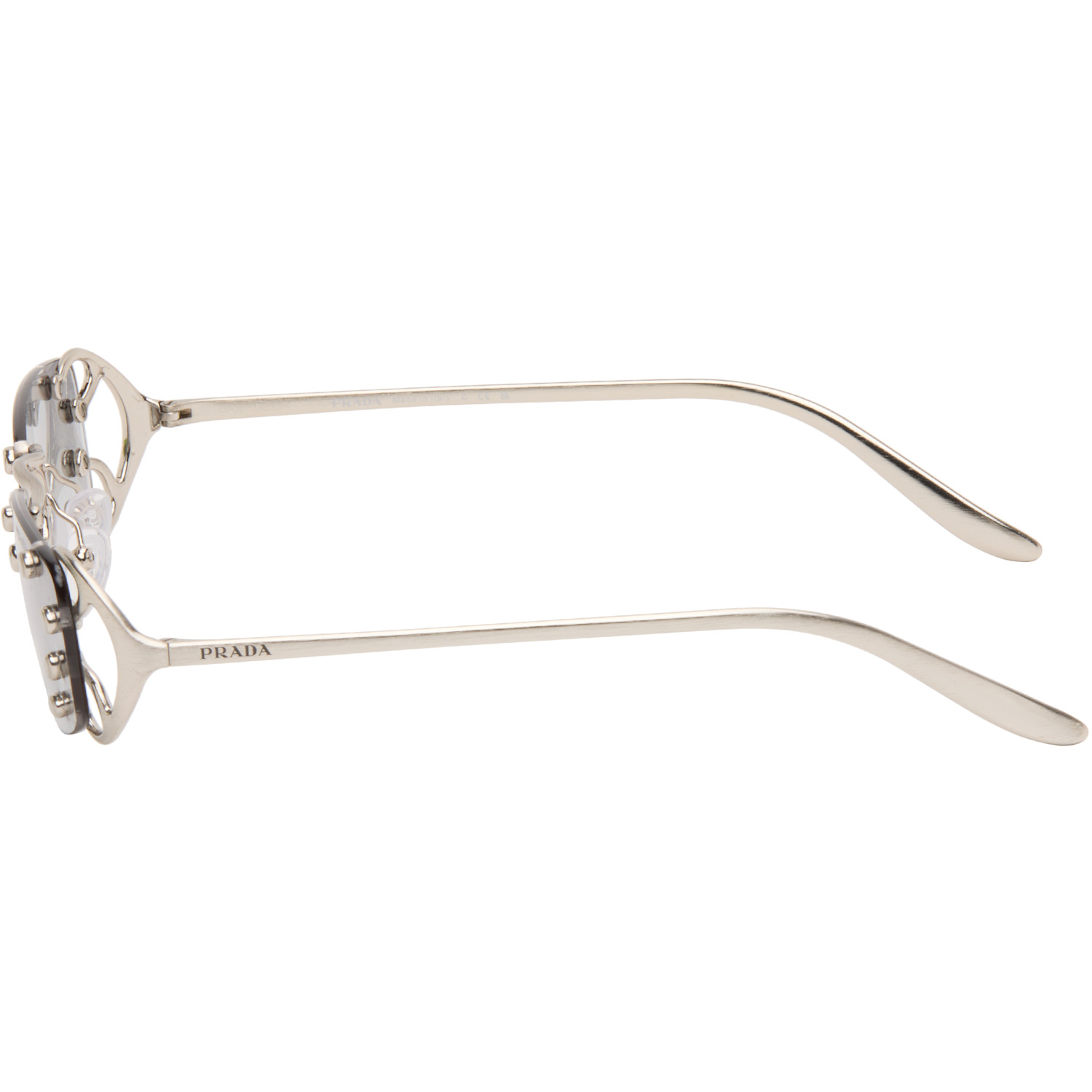  Prada Eyewear Silver Pr C57s Sunglasses 