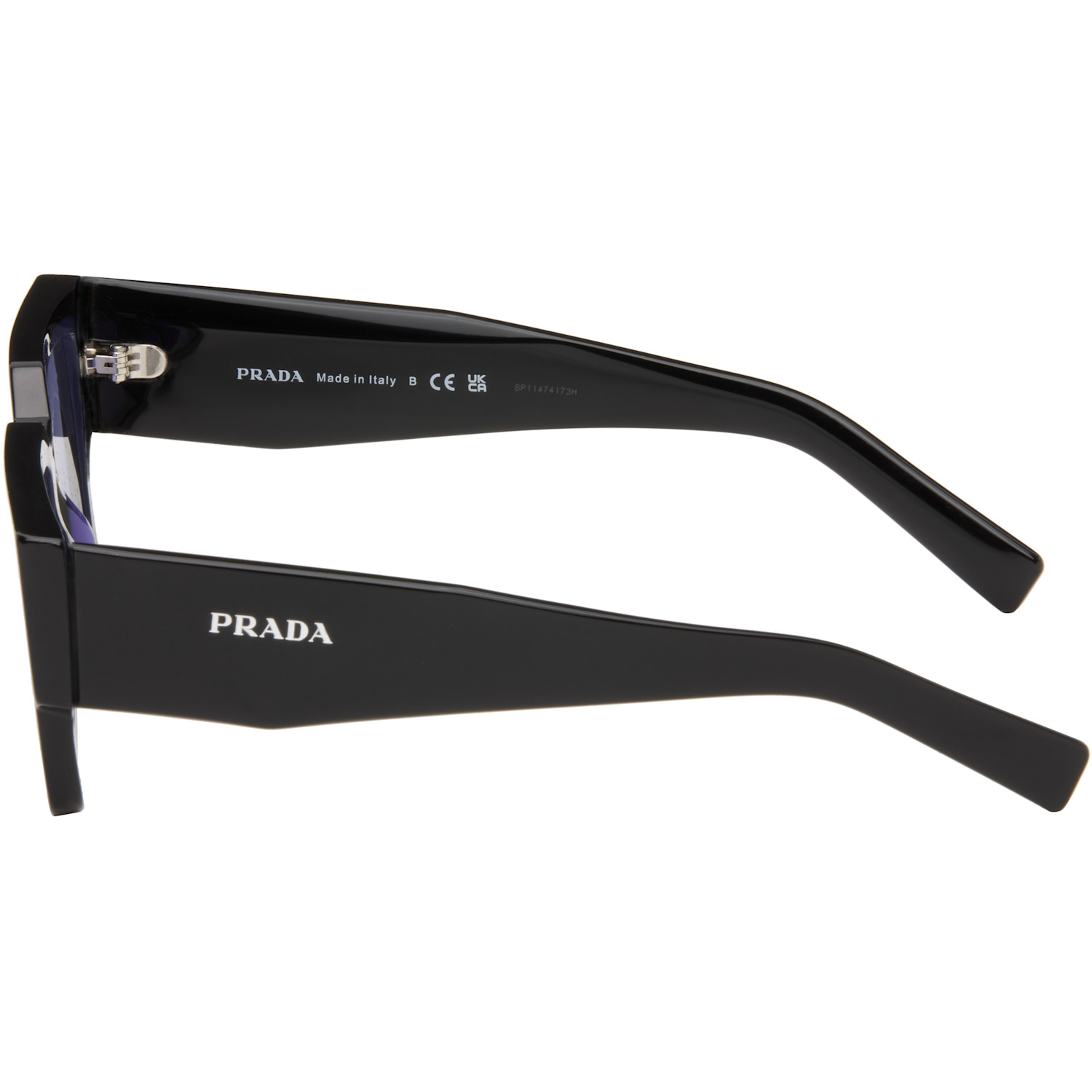  Prada Eyewear Black Square Sunglasses 