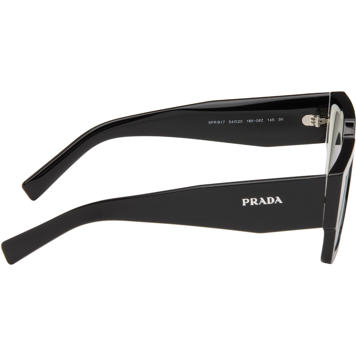  Prada Eyewear Black Square Sunglasses 