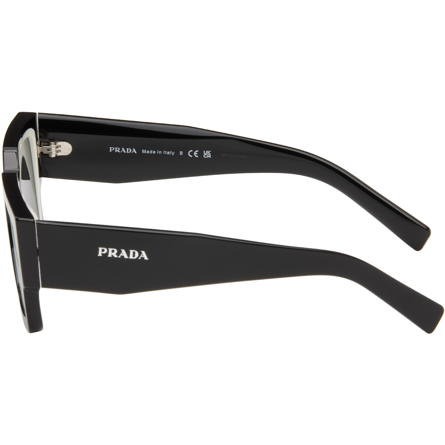  Prada Eyewear Black Square Sunglasses 
