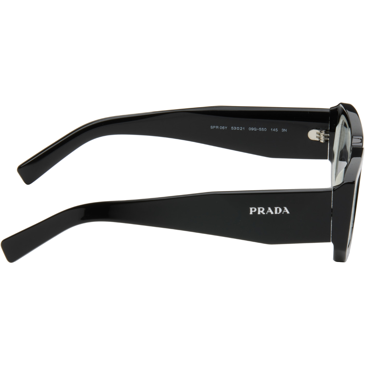  Prada Eyewear Black Square Acetate Chunky Sunglasses 