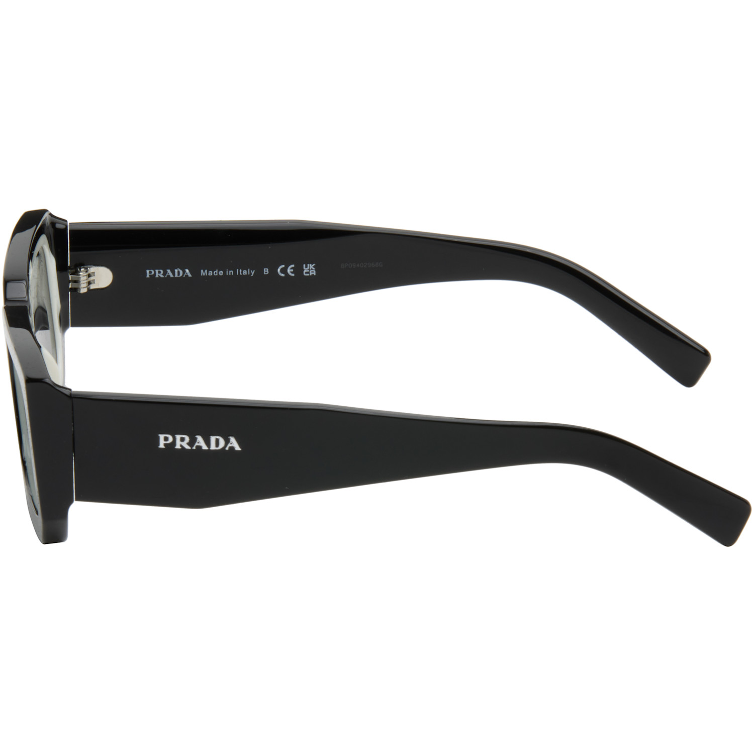  Prada Eyewear Black Square Acetate Chunky Sunglasses 