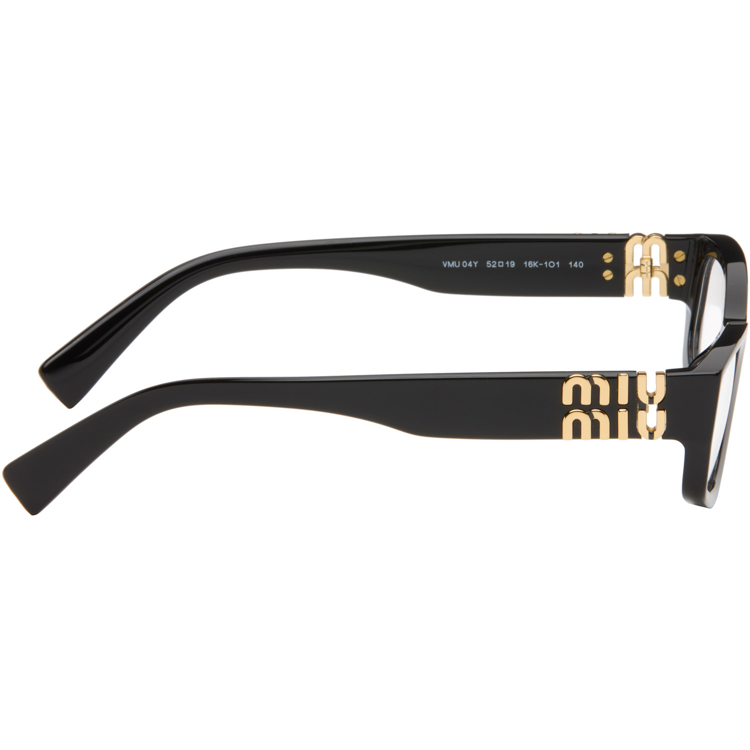  Miu Miu Eyewear Black Rectangle Glasses 