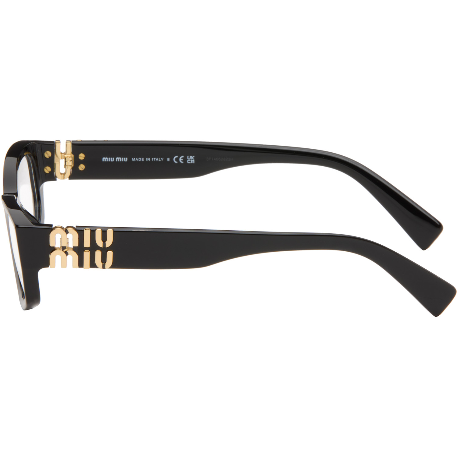  Miu Miu Eyewear Black Rectangle Glasses 