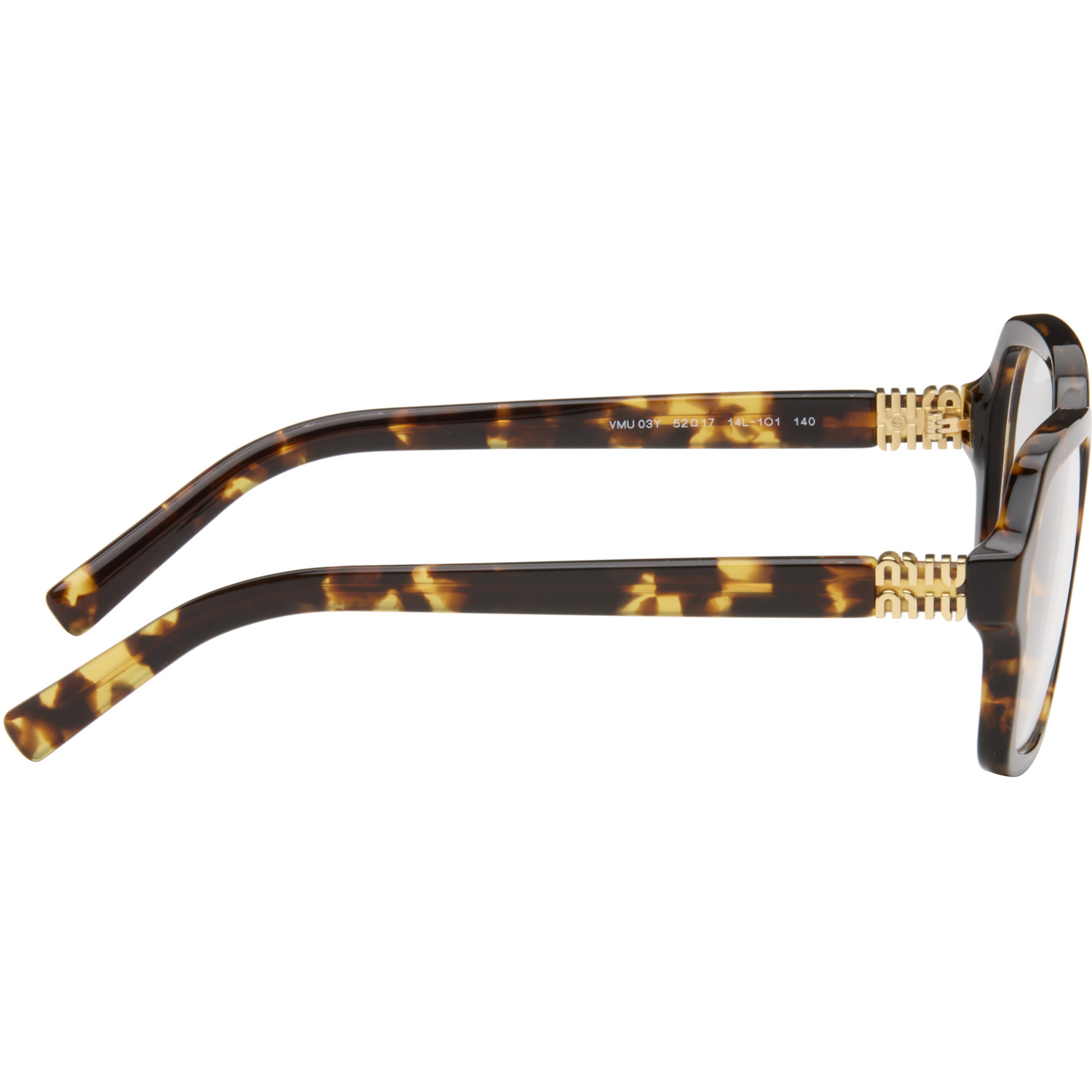  Miu Miu Eyewear Brown Square Glasses 